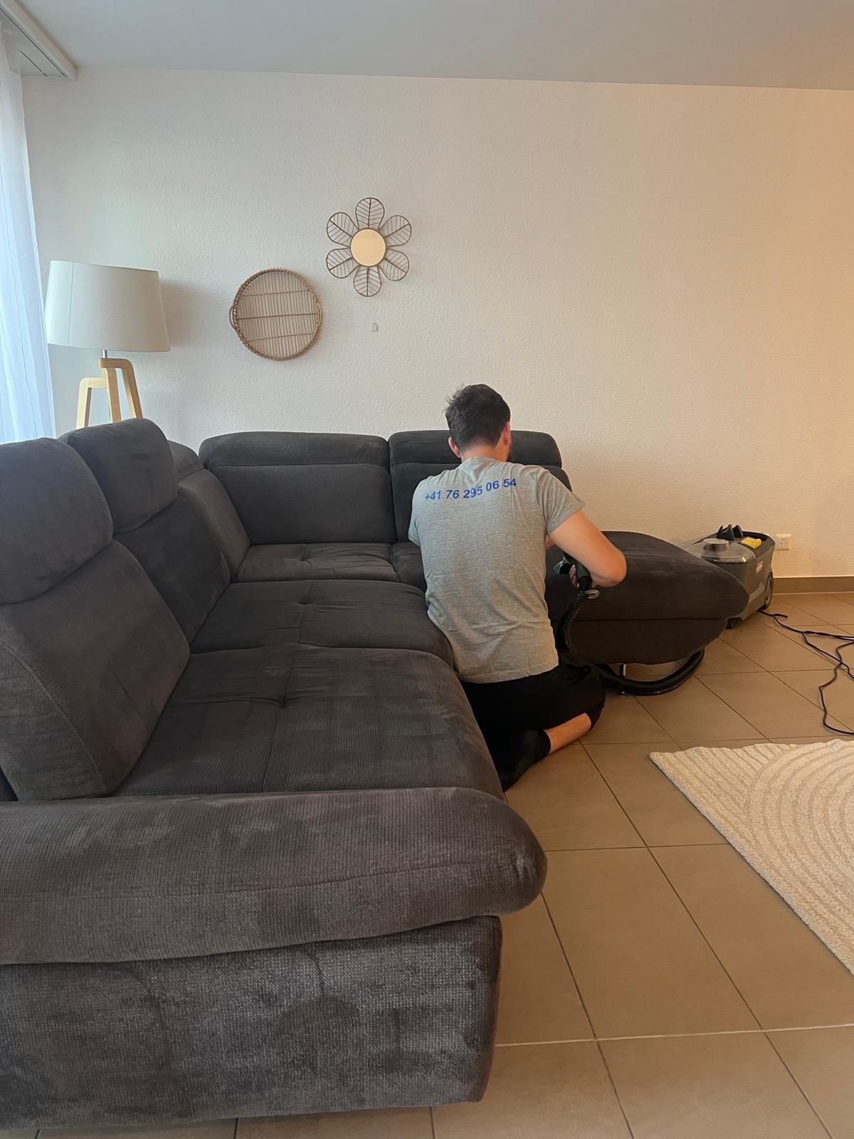 Nettoyage canapé — injection extraction